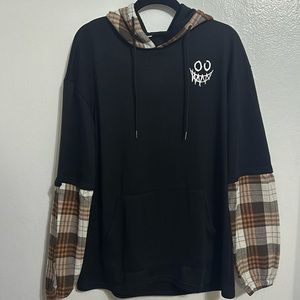 Black/Flannel Men’s Small (Oversized) SHEIN Sweatshirt
